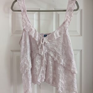 Lace Blouse in Lilac Purple